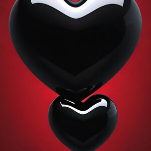 Shadows of the Heart: A Gothic Valentine Digital Print
