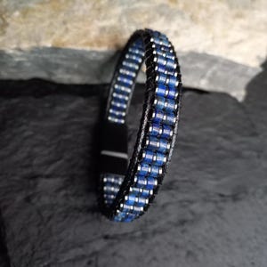 Lapis Lazuli Bracelet for Men: Handmade Hematite Stone Jewelry