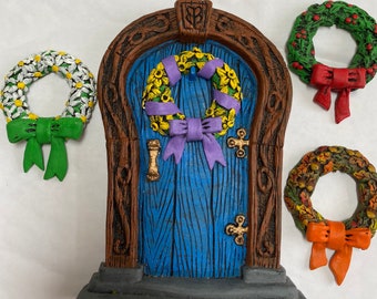 Four Seasons Fairy Door and Wreaths