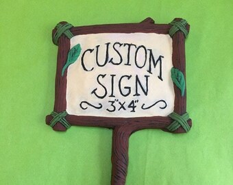 Larger Custom Fairy Garden Sign