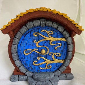Round Blue Fairy Door