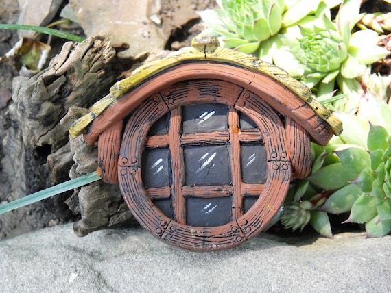 Round Fairy Garden Window With Shingles - Etsy