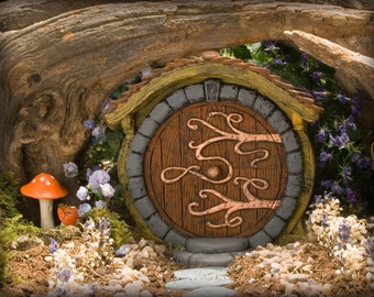 Round Brown Fairy Door