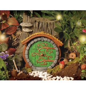 Round Green Fairy Door
