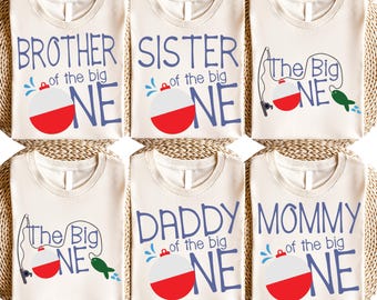 Fishing Birthday Shirt Set - The Big One First Birthday Outfit, Mommy & Me Matching Shirts, Fishing Theme Gift for Baby Boy