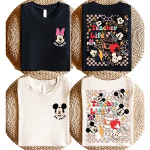 Personalized In My Teacher life T-shirt, Mickey and Minnie Shirts, Sweatshirt, Custom Teacher Shirt, Teacher Gift