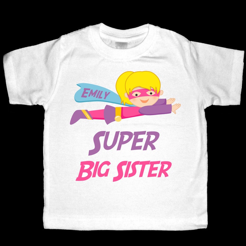 Personalized Super Big Sister Superhero Shirt or Bodysuit | Etsy