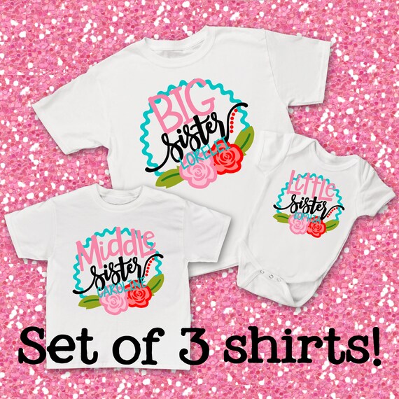 personalized big sister little sister shirts