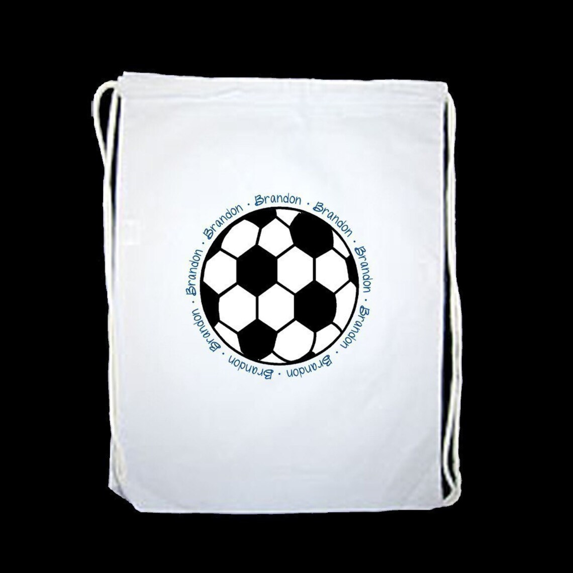 Personalized Soccer Drawstring Backpack Sports Bag Etsy