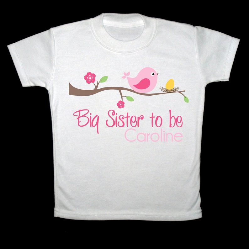 Personalized Big Sister To Be Birdie Shirt Or Bodysuit Cute | Etsy