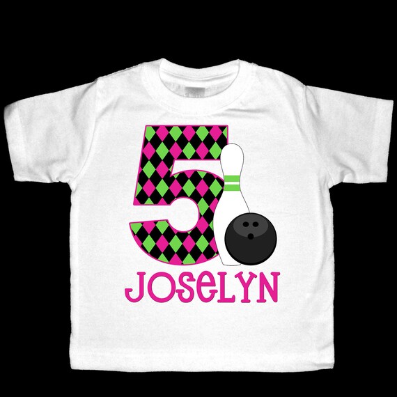 Personalized Birthday Bowling Shirt or Bodysuit Personalized Etsy
