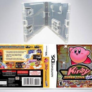 Kirby Super Star Ultra DS Replacement Slip Cover Art Insert + Cartridge Box NTSC (No Game, No Manual)