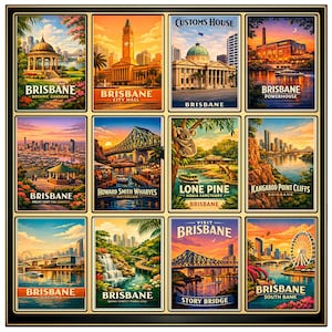 Perth Poster, Australia Travel Art, Vintage Perth Print, Blue Boat House, Retro Australia Poster, Cottesloe Beach Art, Kings Park Decor