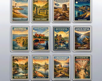 United Kingdom Journey Magnet for Inverness, including Fort George & Culloden — Fridge Decor