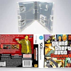Grand Theft Auto: Chinatown Wars DS vervangende hoes art insert + cartridgedoos NTSC (geen game, geen handleiding)