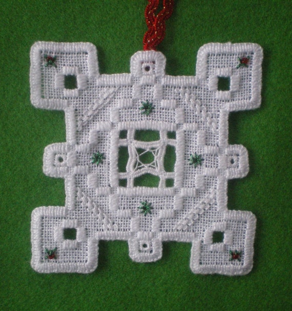 Items similar to Hardanger Holiday Ornament "Snowflake" on Etsy