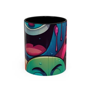 Colorful Animated Coffee Mug - For Art Lovers, Unique Gift, Fun Kitchen Decor, Vibrant Drinkware, LGBTQ+ Inspired