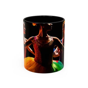 Vibrant Ballet Dancer Coffee Mug: Artistic Kitchenware