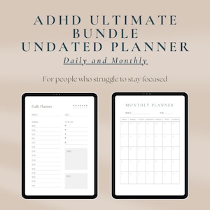 ADHD Digital Planner | Undated Digital Planner | iPad Planner | GoodNotes Planner | Adult ADHD Planner | Daily and Monthly Adhd Planner