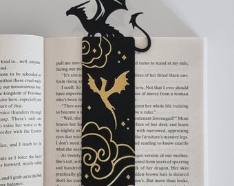 Fourth Wing Inspired Dragon Bookmark – with Tairn & Andarna (Flight)