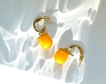 Fruit Hoop Earrings