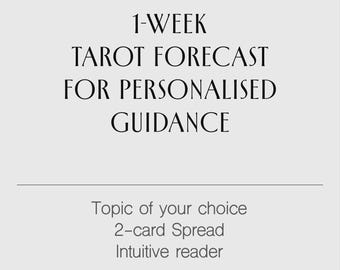 Tarotlegging van 1 week • Gepersonaliseerde kaart met 2 kaarten (pdf-voorspelling)