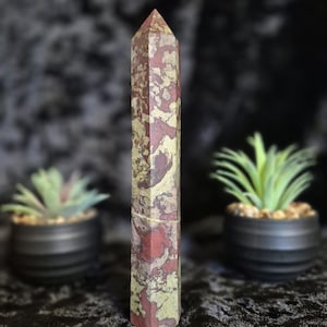 6.25 inch Bloodstone Crystal Quartz Tower, Point and Generator