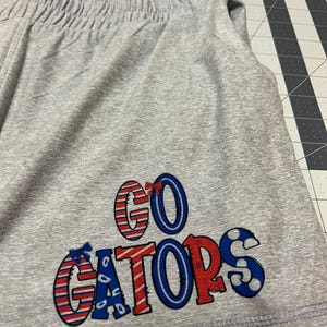 Collegiate Sports Shorts - Sports Shorts, Softball lover gift, Gators Football Shorts, game day shorts, shorts with pockets, UF Shorts