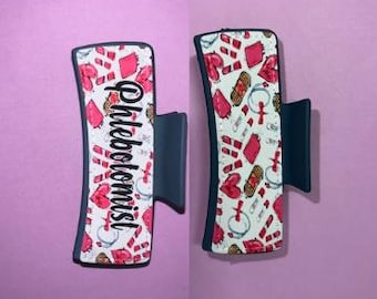 Phlebotomist hair clip, Phlebotomy claw clip, Medical Field hair accessories, Phlebotomy appreciation, Phlebotomist gift, Medical Field Gift