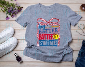 Softball Mom Shirt - Hey batter batter, swing batter - Game Day Softball T-Shirt - Women's Softball Graphic Tee, Graphic softball shirt