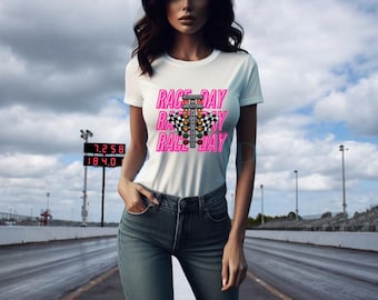 Race Day Shirt | Drag Racing T-Shirt | Race Wife Tee | NHRA Racing Shirt | Funny Race Day Graphic Tee | Sublimation Drag Racing Shirt