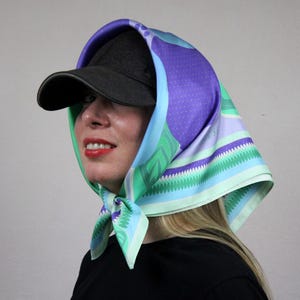 100% Silk Scarf , Silk Bandana , Square Scarf , Summer Silk Scarf , Head Scarf , Gift Idea , Scarf 23.62inc/60cm , Hair Wrap