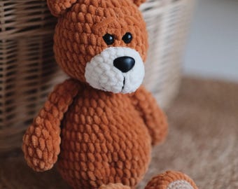 Gehäkelter Braunbär Kuscheltier: Handgemachter Plüsch Amigurumi Teddy