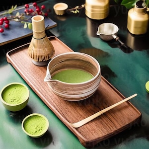 Ceramic Matcha Bowl with Spout, Handmade Matchawan, Ceramic Tea Bowl, Pottery Matcha, Matcha Chawan Gift, Gift for Family