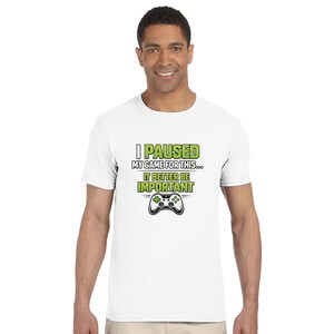 Funny Gamer Shirt, I Paused My Game, Video Game Humor Tee, Roblox Inspired Hoodie image 5