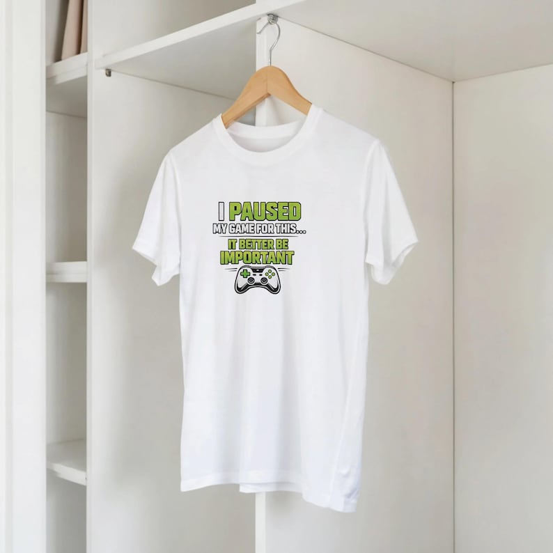 Funny Gamer Shirt, I Paused My Game, Video Game Humor Tee, Roblox Inspired Hoodie image 4