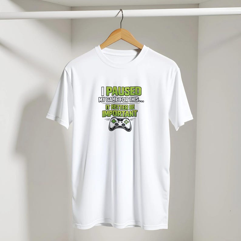 Funny Gamer Shirt, I Paused My Game, Video Game Humor Tee, Roblox Inspired Hoodie image 7