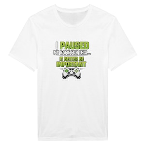 Funny Gamer Shirt, I Paused My Game, Video Game Humor Tee, Roblox Inspired Hoodie image 1