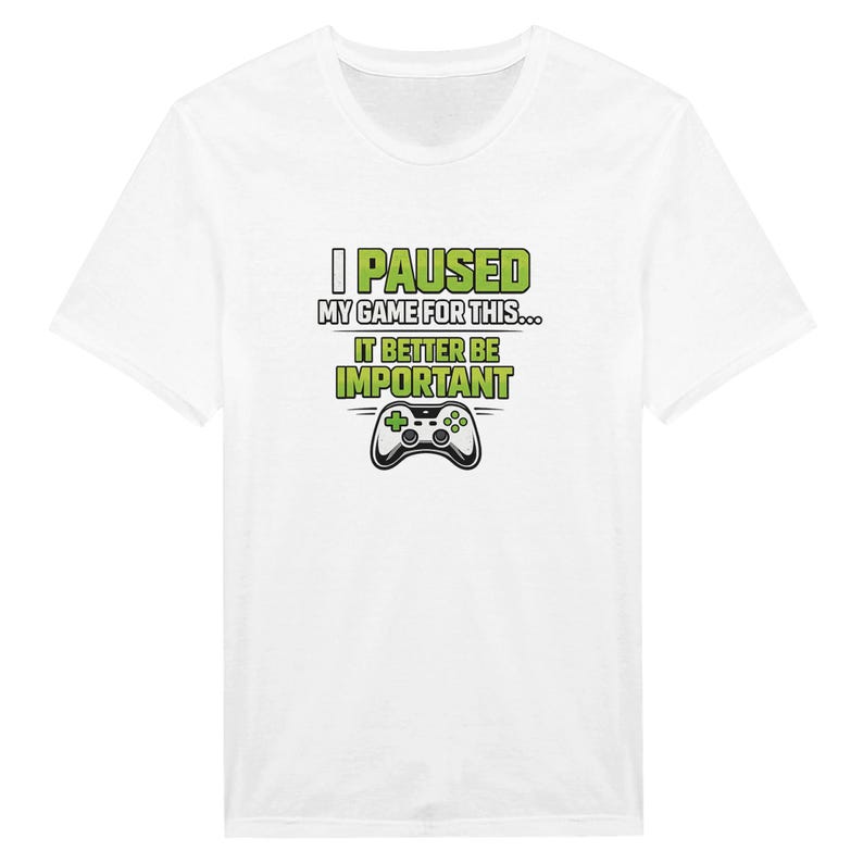Funny Gamer Shirt, I Paused My Game, Video Game Humor Tee, Roblox Inspired Hoodie image 1