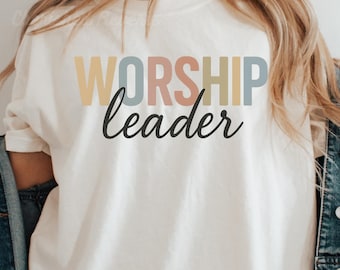 Christliche Anbetungsführer Shirt, religiöses Chor Geschenk, Glaube T-Shirt, Gruppen Musik T-Shirt, Jesus Liebhaber Tshirt, Kirche Dienst Praise Team T-Shirt