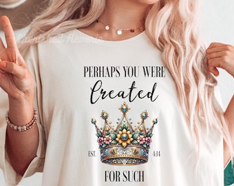 Boho Women Christian Shirt, Christian Tee, Easter Gift, Religious Tshirt, Gift for Her, Faith Based Bible Verse T-Shirt, Esther Crown, Jesus