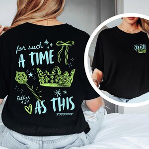 For Such a Time Queen Esther Christian Doodle Shirt, Summer Women Ministry Tshirt, Bright Religious Gift, Faith Church T-Shirt, Jesus Tee image 9