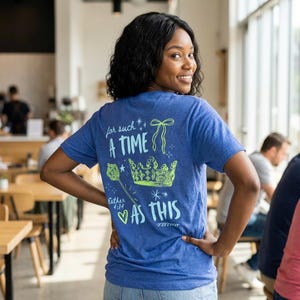 For Such a Time Queen Esther Christian Doodle Shirt, Summer Women Ministry Tshirt, Bright Religious Gift, Faith Church T-Shirt, Jesus Tee image 2