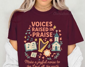 Christian Women Worship Music Boho Shirt, Religious Choir Gift, Faith T-Shirt, Bible Verse Tee, Jesus Lover Tshirt, Church Praise Ministry