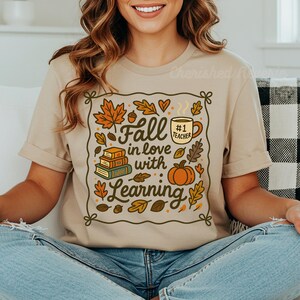 Teacher Fall Learning Shirt, Back to School Tshirt, Meet the Teacher T-shirt, Autumn Teaching Tee, Thanks Appreciation Gift, pumpkin top