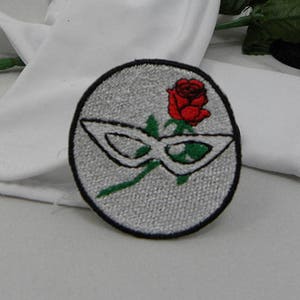 MADE TO ORDER - 2 inch Tuxedo rose iron on patch anime manga cosplay nerdy