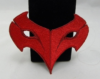 Red Crow Mask Iron-On Patch