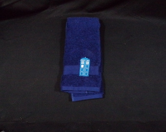 MADE TO ORDER - Doctor Who inspired Tardis hand towel