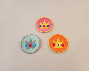 MADE TO ORDER - 2 inch Iron on Princess Crown Patches - Choice of one