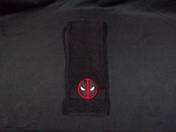 MADE TO ORDER - Anti-hero comic book inspired embroidered hand towel geeky nerdy bathroom gift